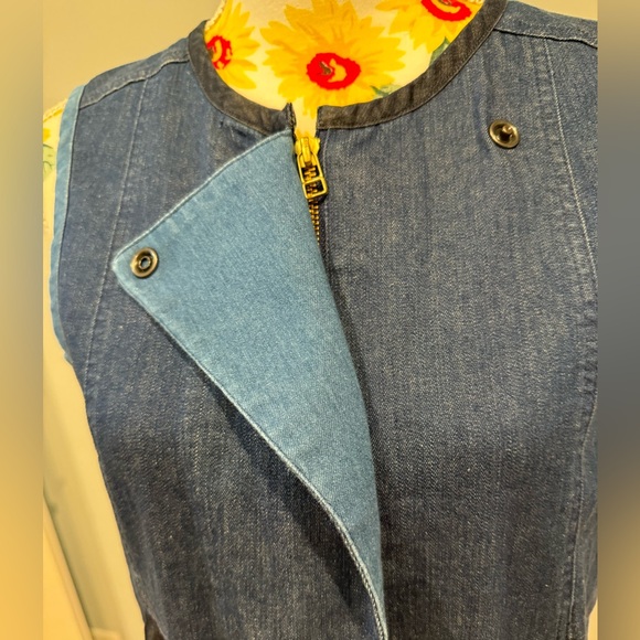 Tory Burch Blue Denim Sleeveless Dress, Size M - Picture 6 of 16
